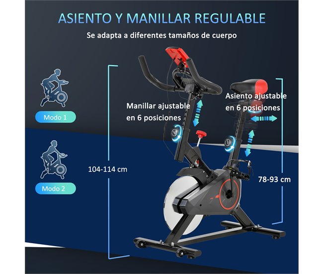 Bicicleta Estática Aço e ABS HOMCOM Multicor