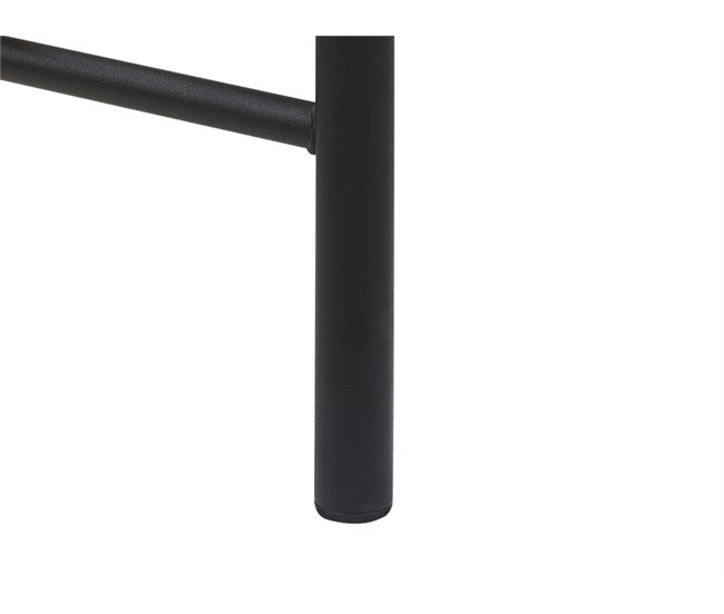 Beliani Cama com estrado Ferro MAURESSAC 164x206 Preto