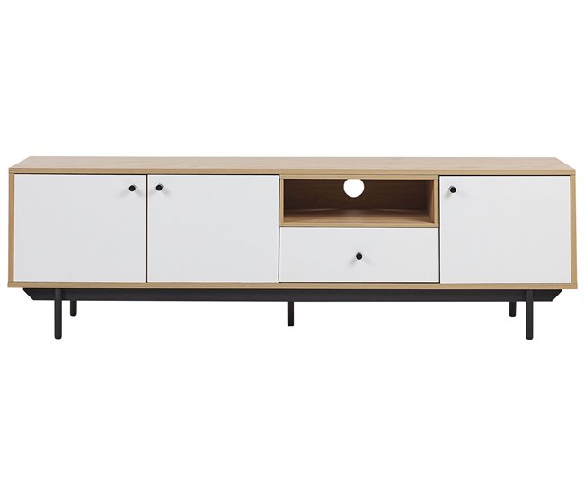 Beliani Mesa de TV ITACA 163 Castanho