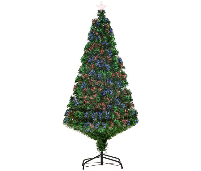 Árvore de Natal PVC e Metal HOMCOM, casa - natal Verde