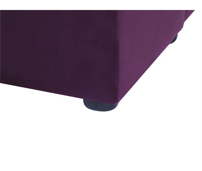 Beliani Cama com estrado Veludo NOYERS 170x247 Azul Marino