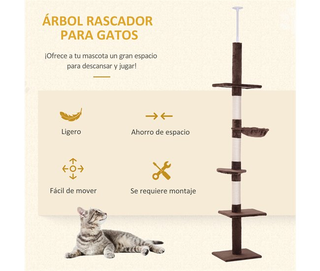 Árvore Arranhadora para Gatos Castanho