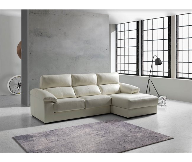 Chaise longue pele WILLY Bege