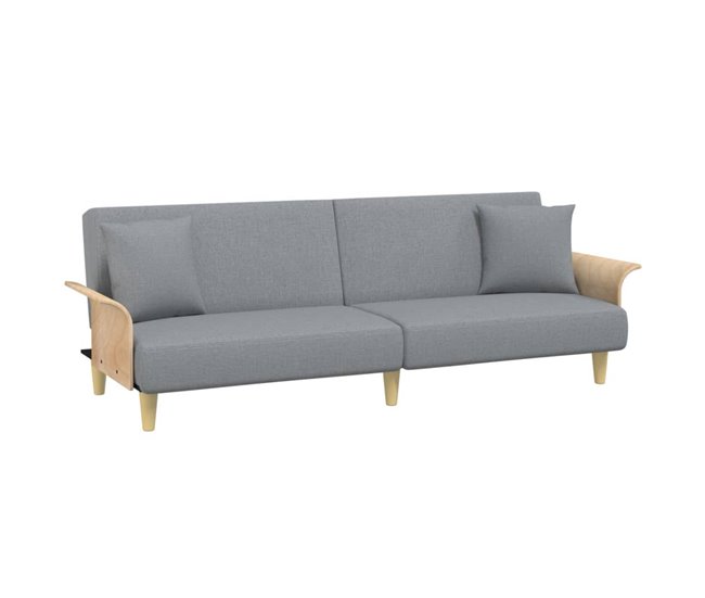 Sofá-cama, Sofá conversível com apoio de b Cinza