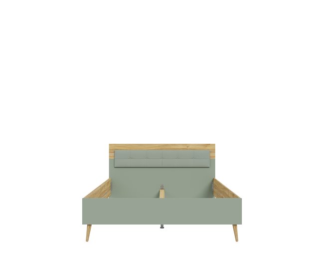 Cama  LYON de cor carvalho Carvalho