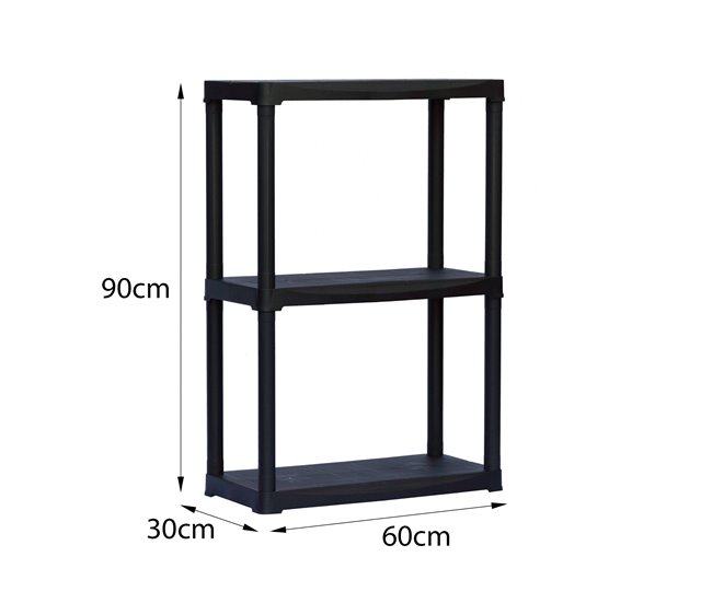 Armário de exterior em PVC Preto