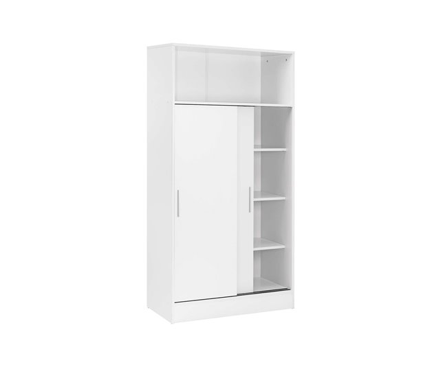 Armário auxiliar multiuso para banheiro com 2 portas de correr Branco