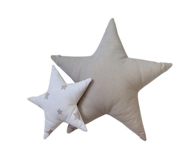 Almofadas conjunto de 2 Branco/cinza