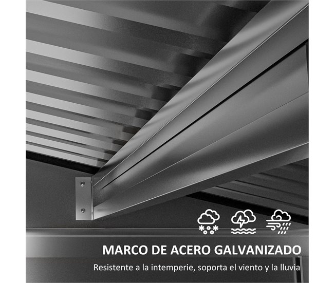 Abrigo de Ferramentas Aço galvanizado Outsunny Castanho