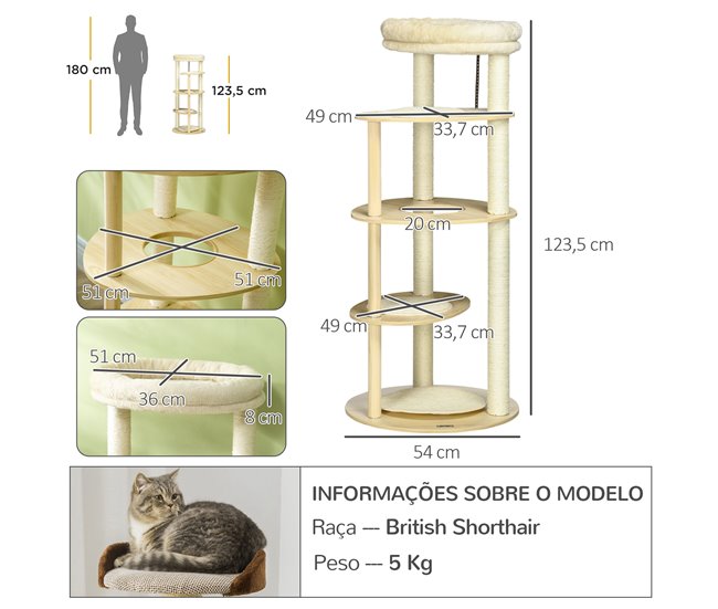 Arranhador para Gatos Castanho