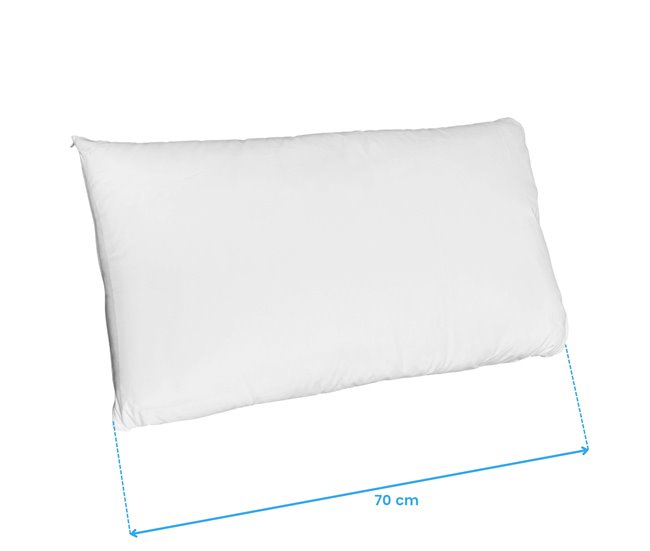Almofada Moshy com capa dupla e microfibra 70x30 Branco