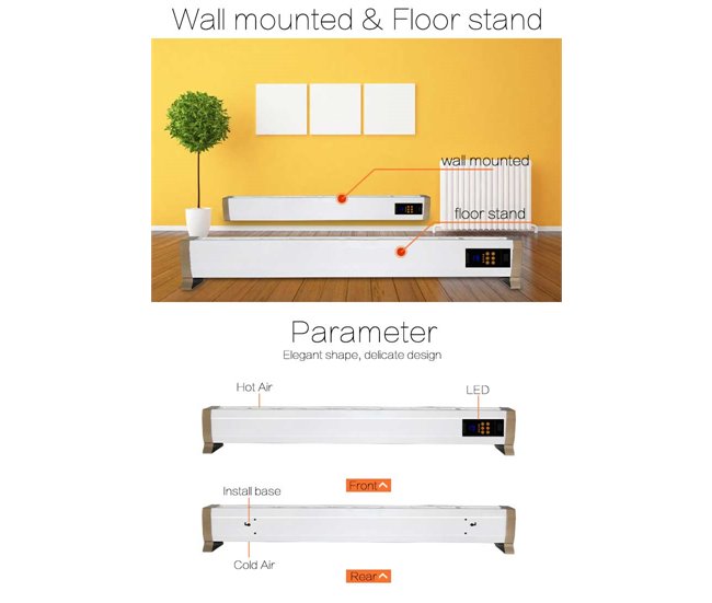 Convectores De Parede e De Chão 2000 MPC Branco