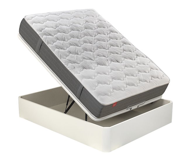 Colchão DREAMLIGHT 8K PIKOLIN de molas de fio contínuo Normablock + sommier grátis Pikolin color branco 