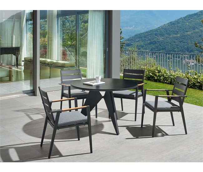 Beliani Cadeira de jardim TAVIANO Preto