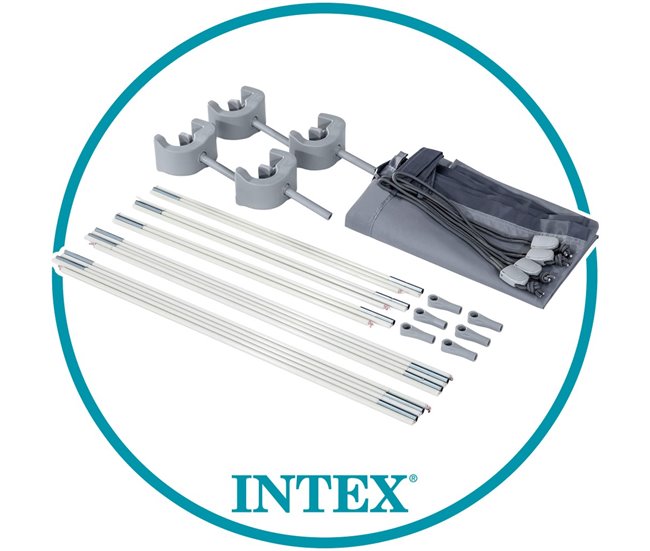 Toldo para piscina tubular com proteção UV + 50 INTEX Branco