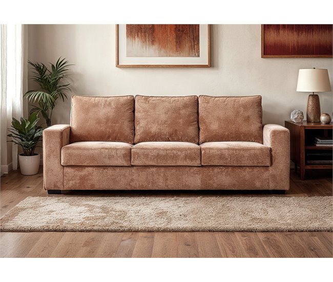 Sofá de 3 lugares com cama AZZURO Terracota