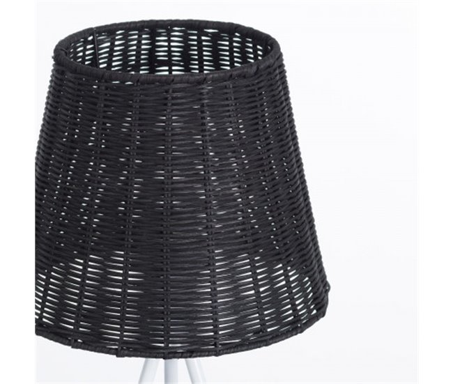 Candeeiro de mesa Yuan O91 Branco/ Preto