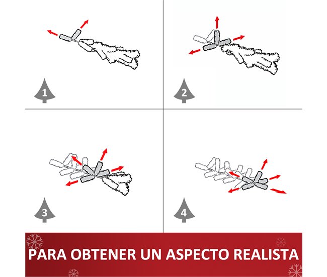 Árvore de Natal PVC e Metal HOMCOM, casa - natal Verde