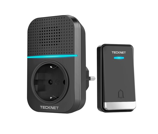 Tecknet tk-wd002 campainha sem fio 60 toques 5 volumes impermeável
