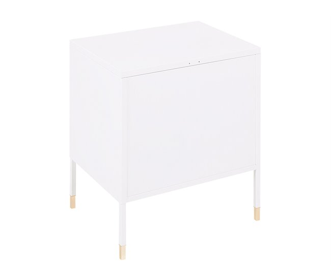 Beliani Mesinha de cabeceira OSSETT 45 Branco