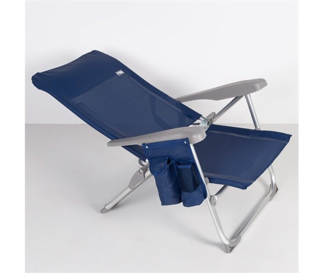 Aktive Pack 2 cadeiras de praia dobráveis multiposições Slim Azul