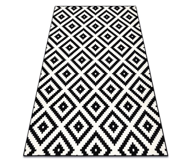 BCF Rug Morad RUTA diamantes geométrico 160x220 Preto