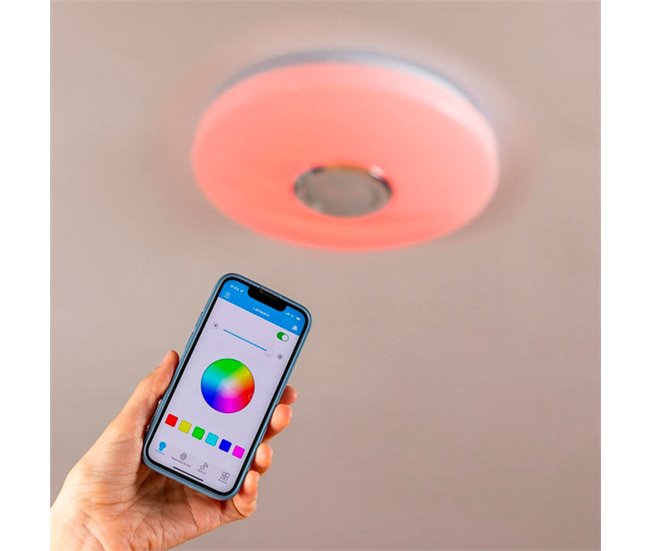 Candeeiro LED de Teto com Altifalante Branco