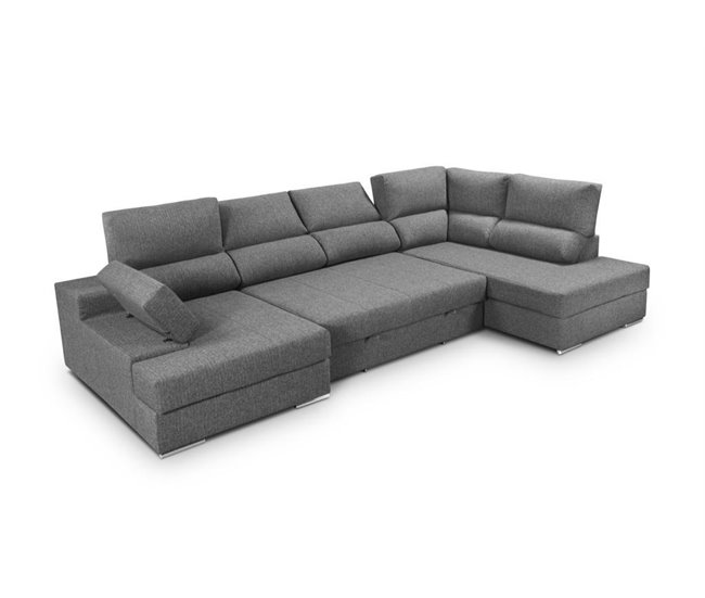 Sofá de canto com cama BARI Antracite