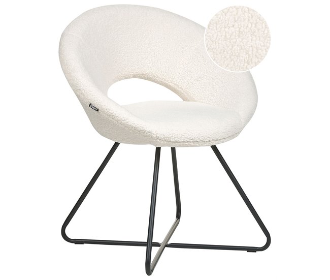 Beliani Cadeira de refeição RACHEL Creme