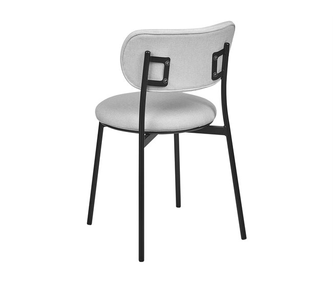 Beliani Silla de comedor CASEY Cinza Claro