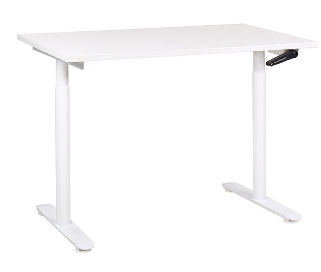 Beliani Secretária ajustável DESTIN IV 120x72 Branco