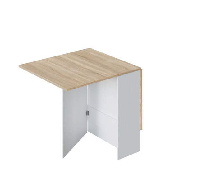 Mesa dobrável LYS cor de carvalho e branco Carvalho