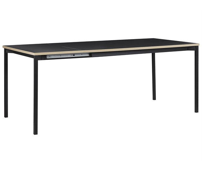Beliani Mesa de jantar AVIS 90x140 Preto