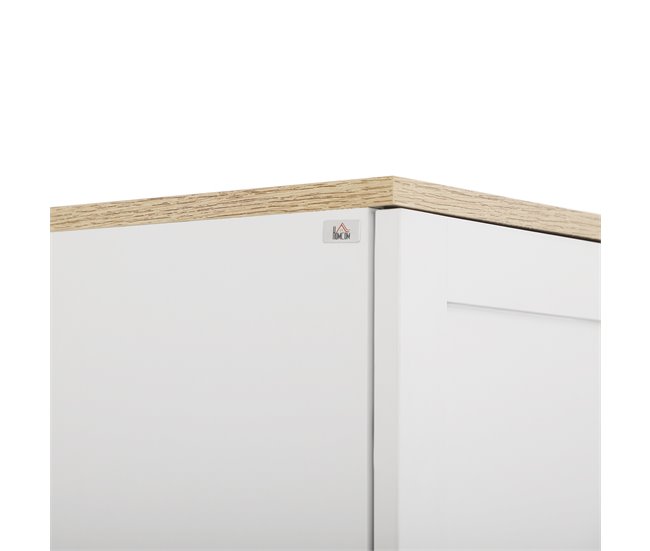 Armário de Cozinha Melamina de Madeira HOMCOM 60 Branco