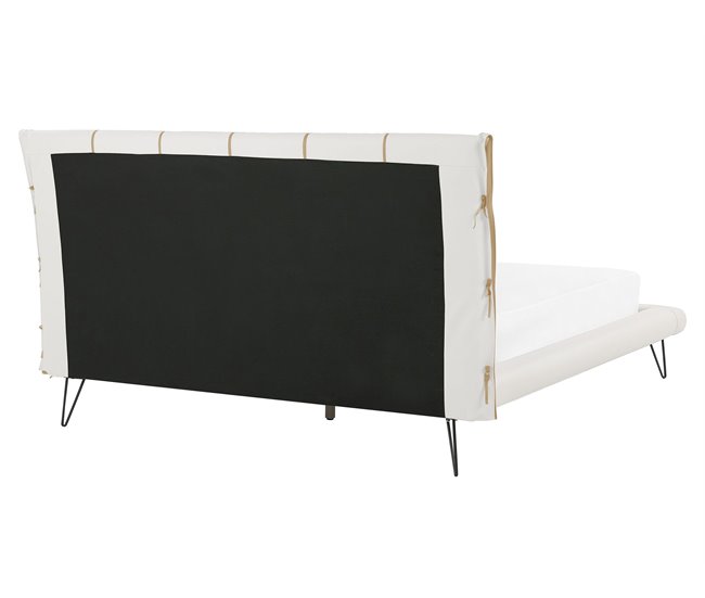 Beliani Cama com estrado Pele sintética BETIN 230x200 Creme