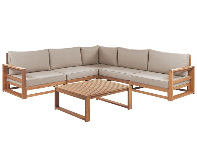 Beliani Conjunto lounge TIMOR Cinza Escuro