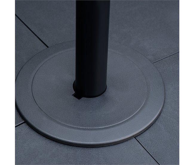 Base para Chapéu de Sol com 4 Peças PP Outsunny 89x89 Preto