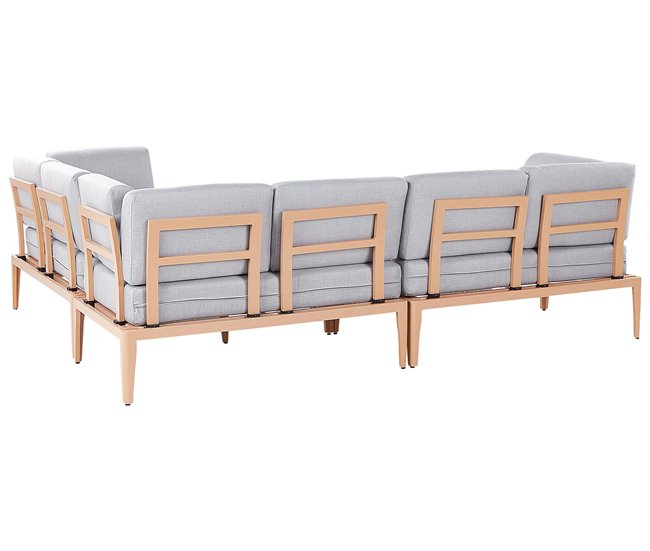 Beliani Conjunto lounge RIMA III Cinza