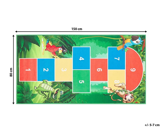 Beliani Alfombra para niños BABADAG Multicor