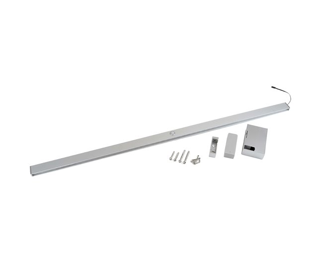 Barra de pendurar guarda-roupa Castor com luz LED e sensor de movimento Cinza