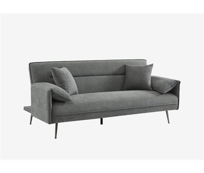 Sofá cama 3 lugares EIDEN cor cinza Cinza