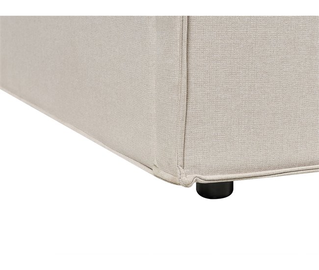 Beliani Cama com estrado Poliéster MOISSAC 177x224 Bege