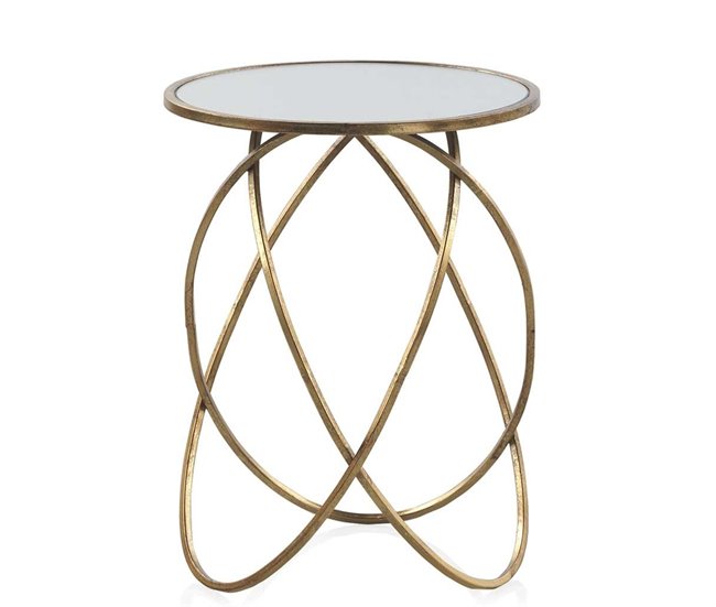 Mesinha Lateral Metálica Dourado