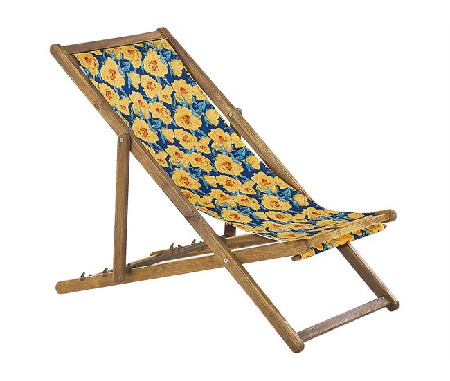 Beliani Cadeira lounge/relax ANZIO Amarelo