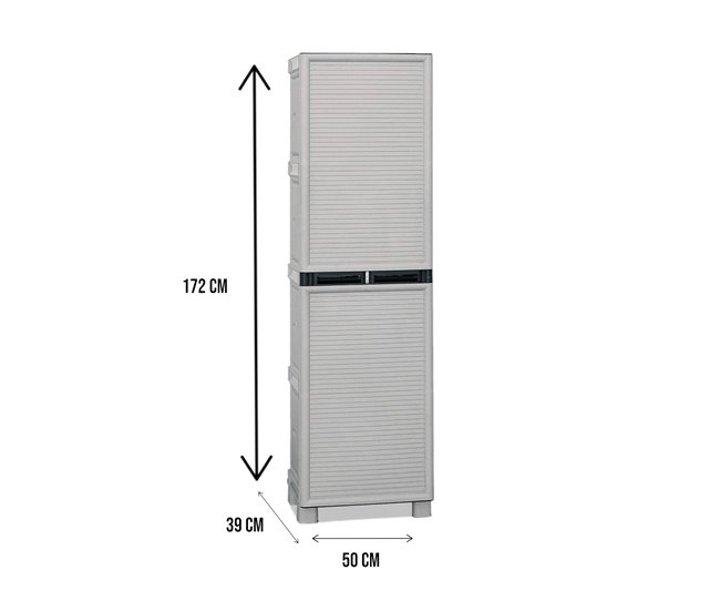 Armário de exterior em PVC Cinza