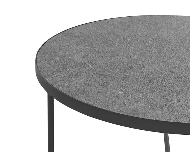 Beliani Mesa de centro MELODY 80x80 Cinza