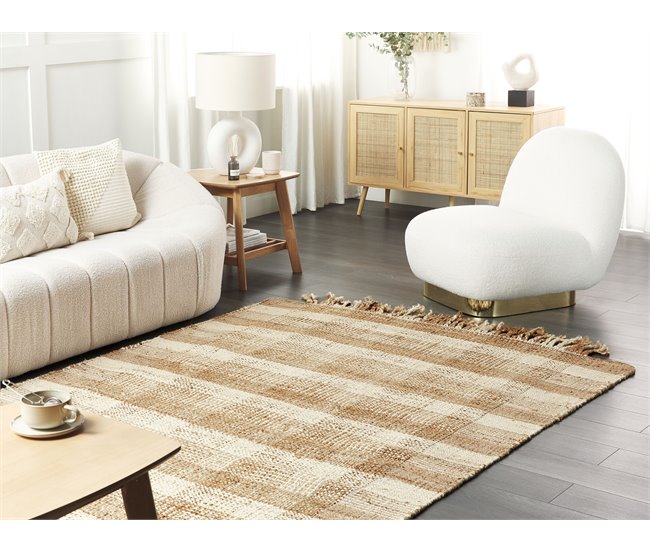 Beliani Entrelaçado BERISSA 160x230 Bege