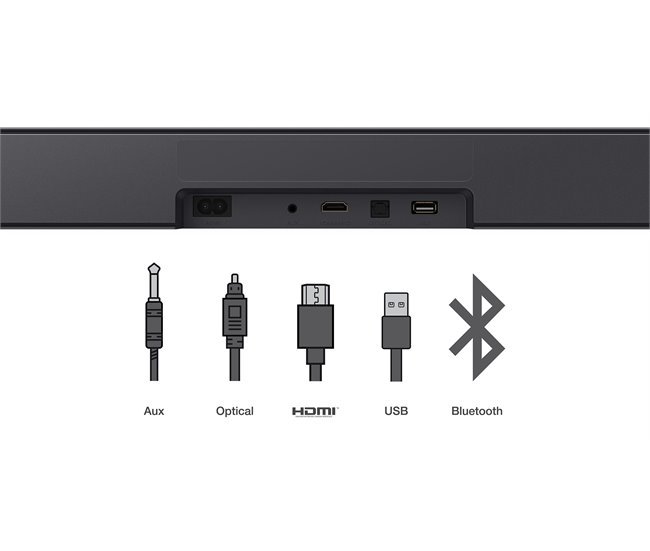 Barra de som HDMI eARC TCL S45HE de 2.0 canais Cinza Escuro