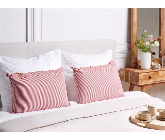Beliani Almofada decorativa AALITA 60x40 Vermelho