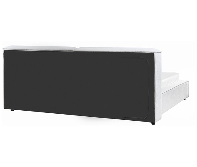 Beliani Cama Bouclé LINARDS 230x242 Branco